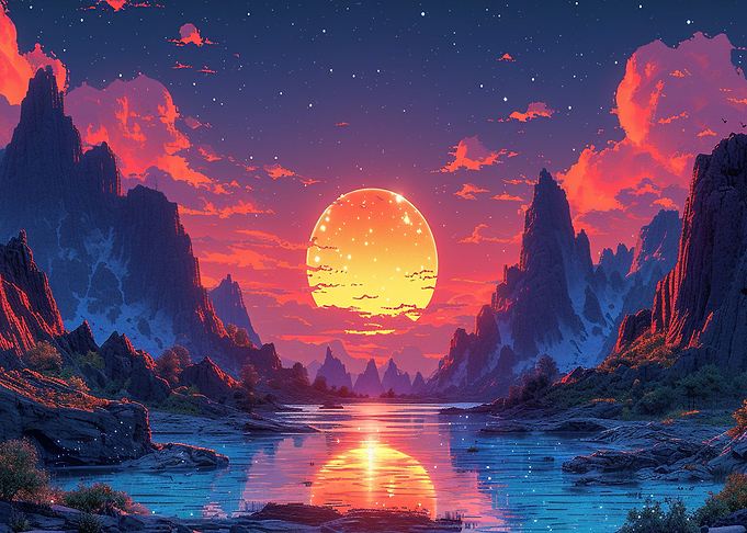 mountain sunset