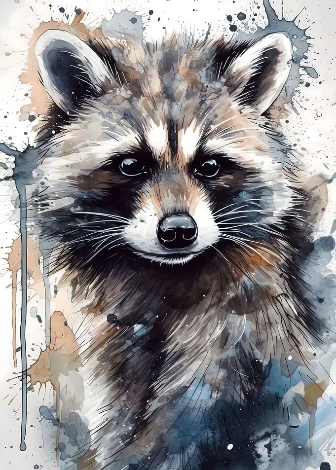 Raccoon Watercolor