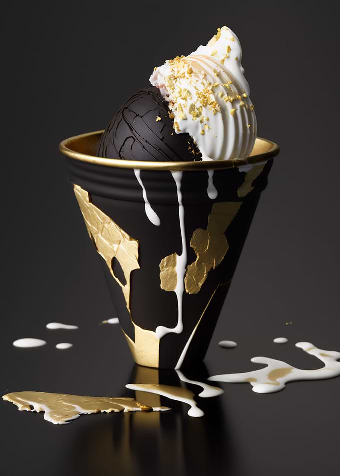 Abstract ice cream art