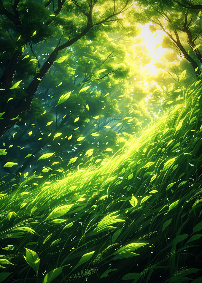 Grass in the wind