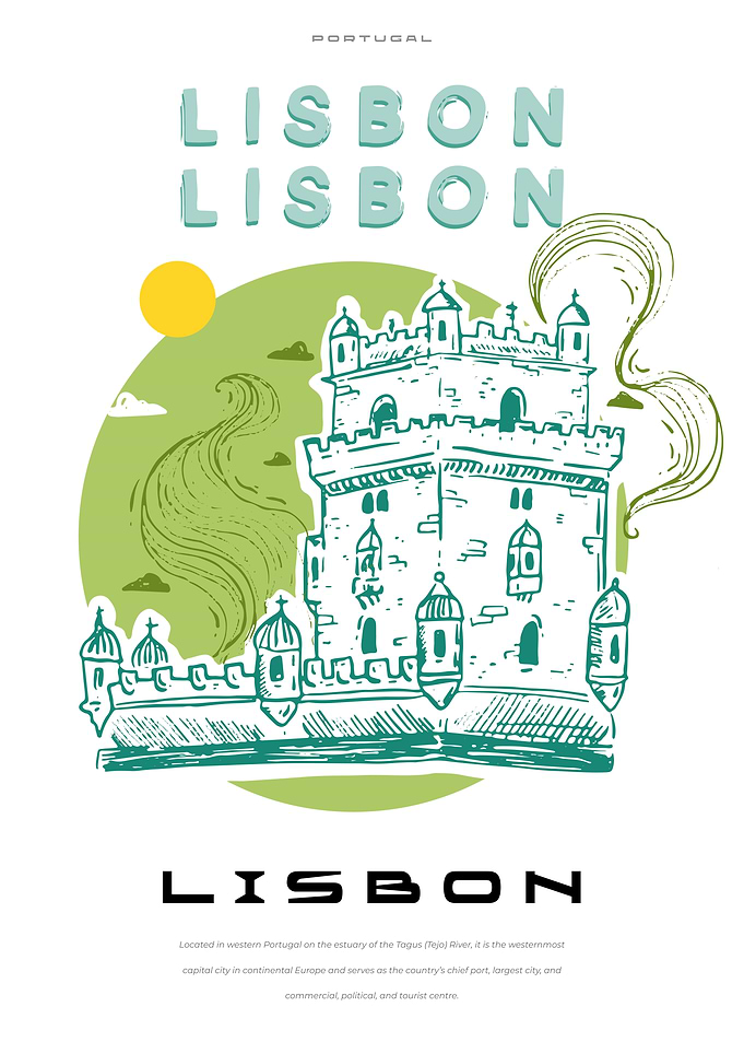 Lisbon big city poster