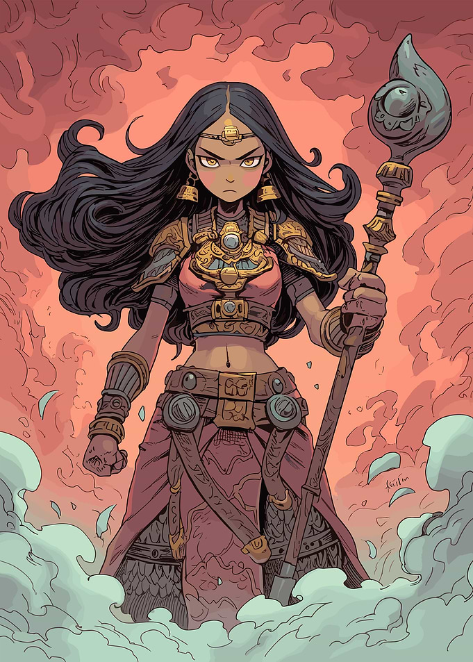 Cartoon Mage Girl