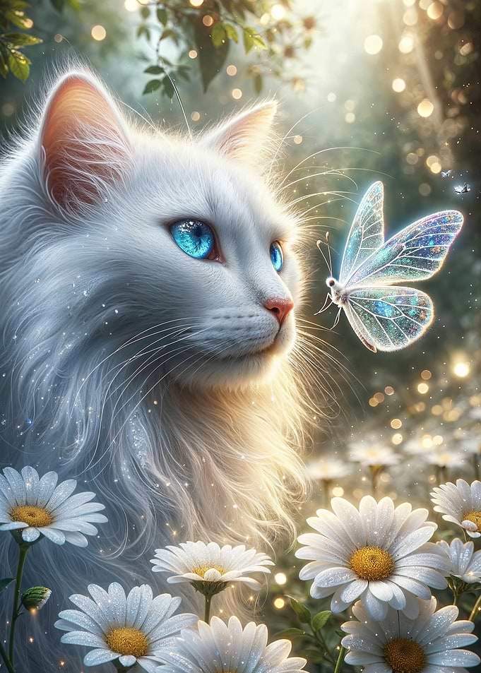Enchanted Cat + Butterfly