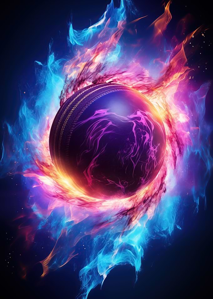 Flame Engulfs Cricket Ball