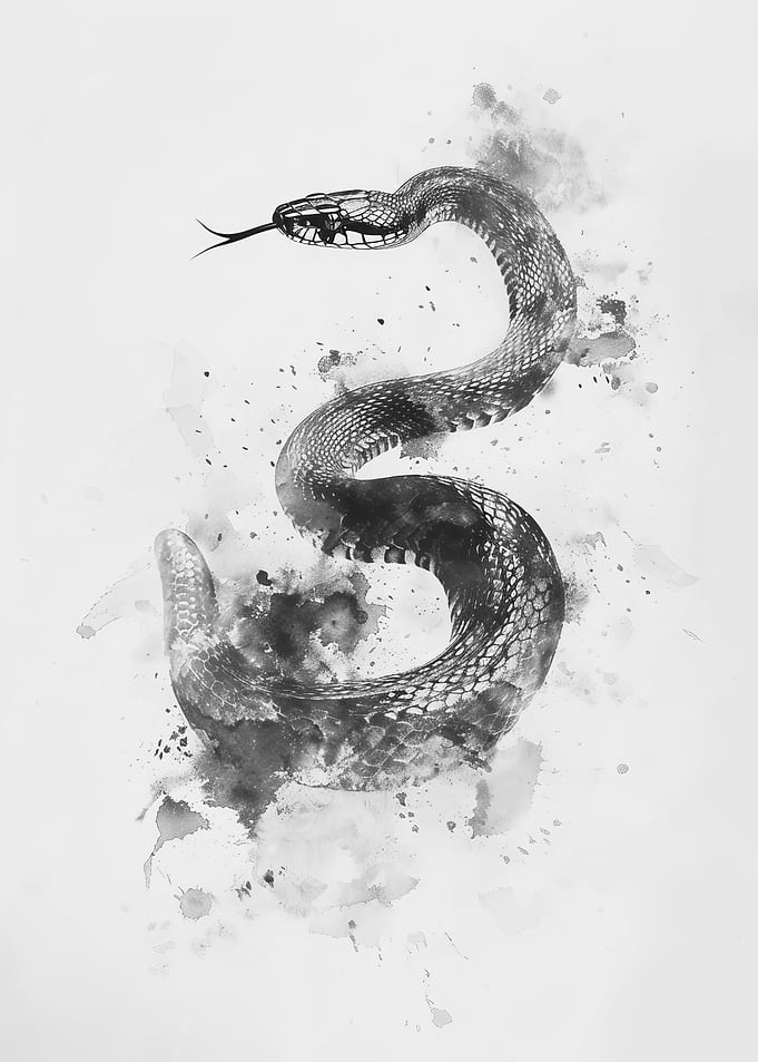 Coral Snake Watercolor
