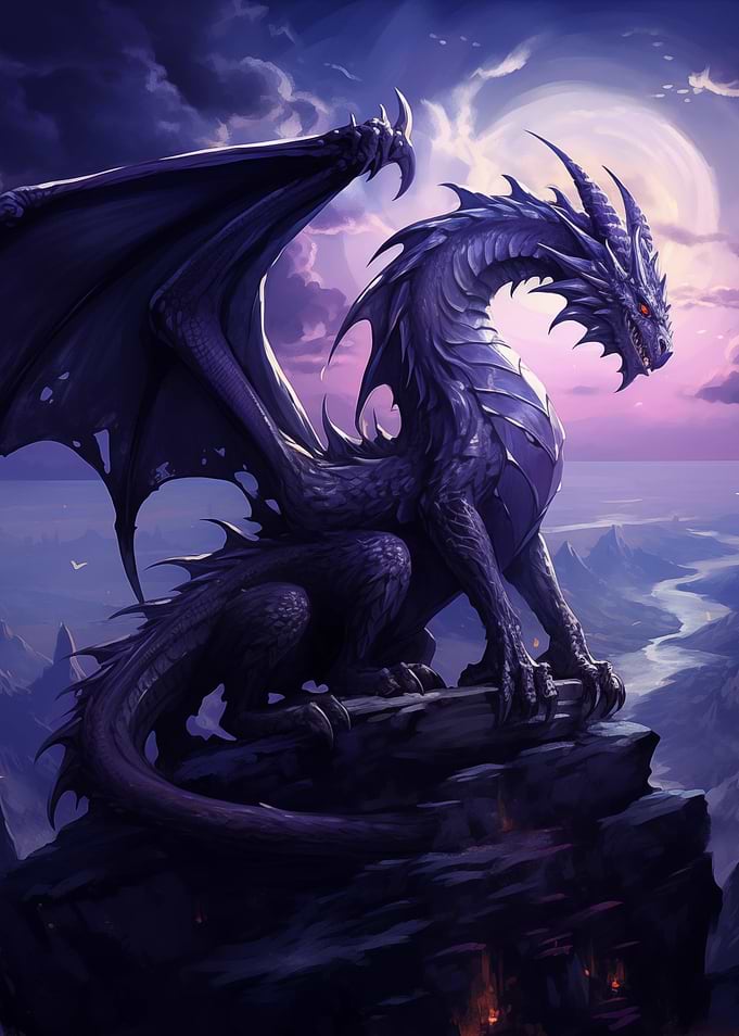Majestic Black Dragon