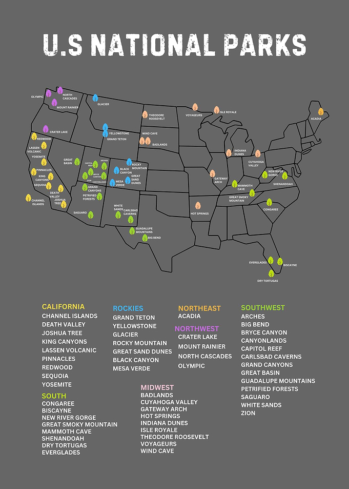 National Park Map Guide