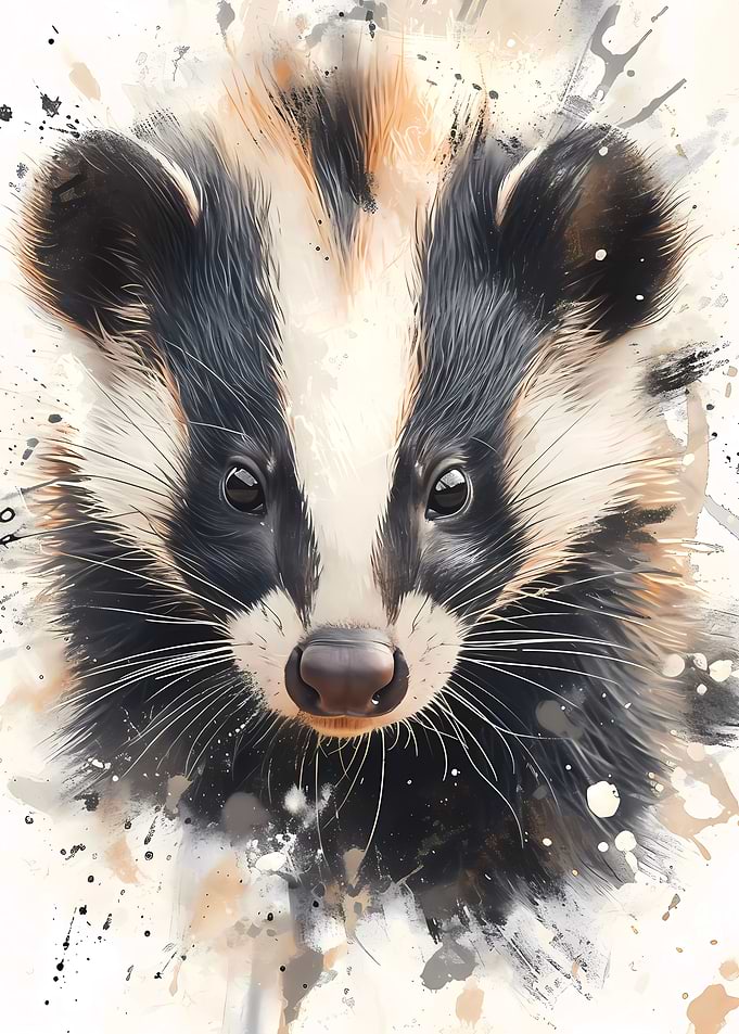 Skunk Watercolor