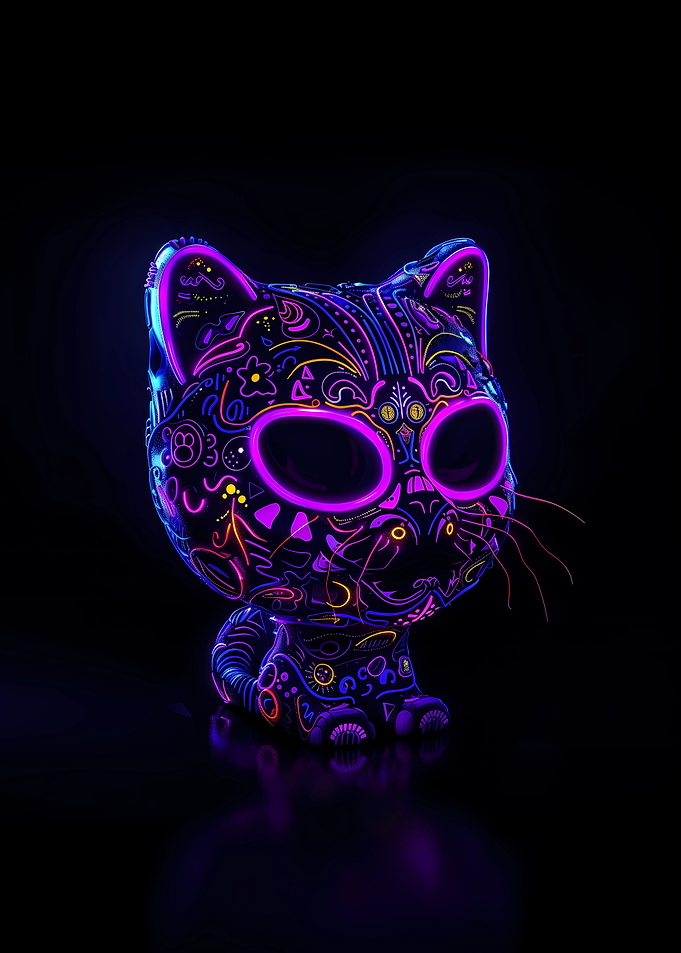 Purple Neon Cat 5
