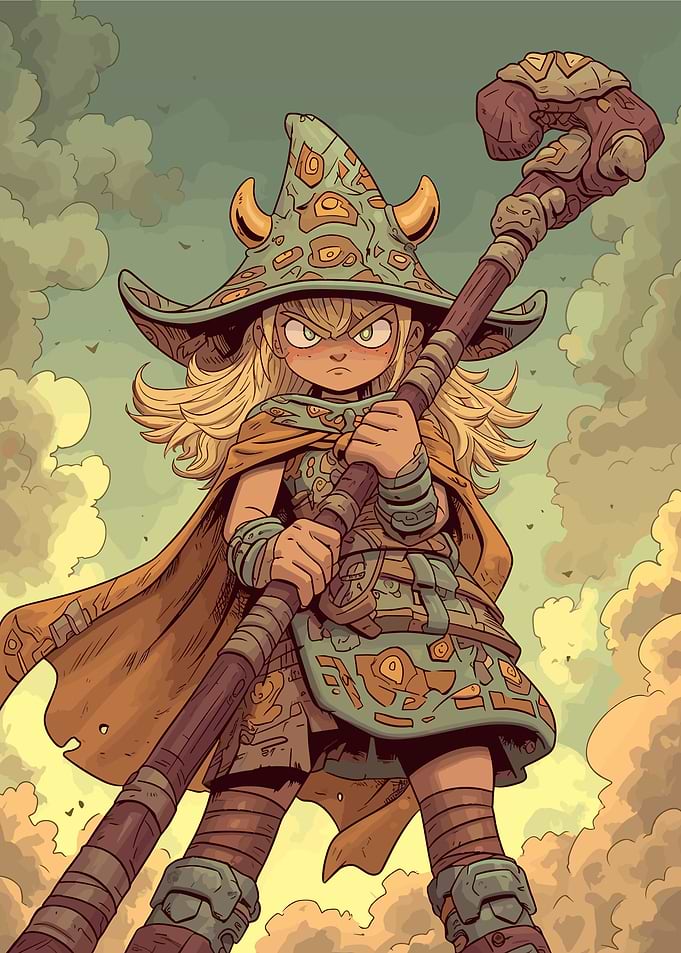 Cartoon Mage Girl
