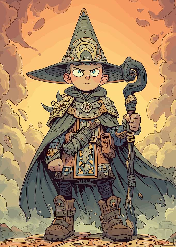 Cartoon Mage Boy