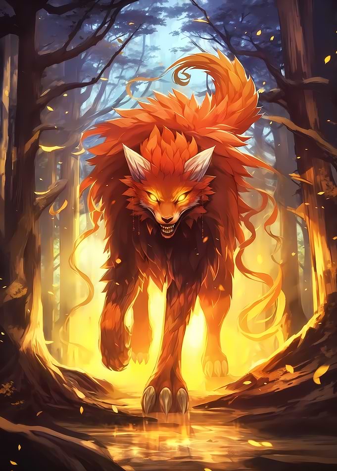 Giant Red Fire God Fox