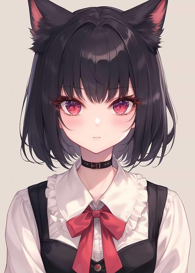 Anime Girl Cat Cute