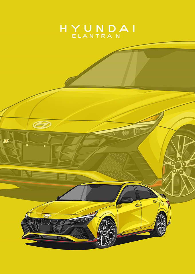 hyundai elantra n yellow