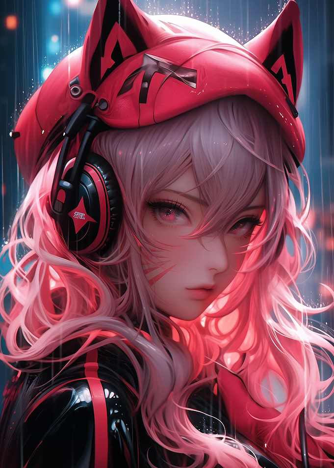Cyberpunk Cat Girl