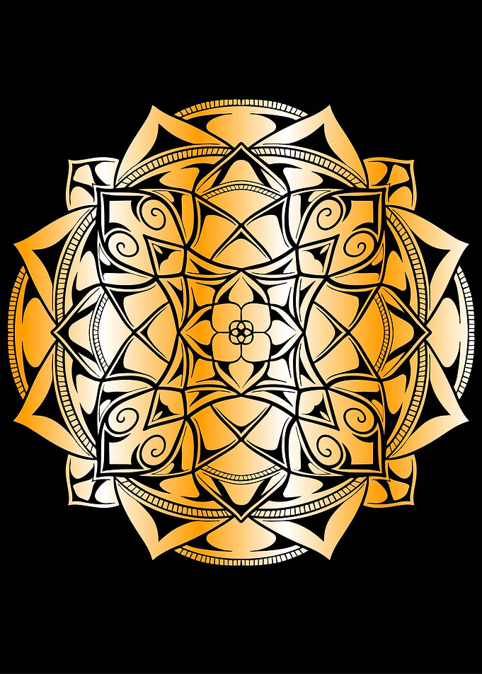 Luxury Mandala Gold Colour