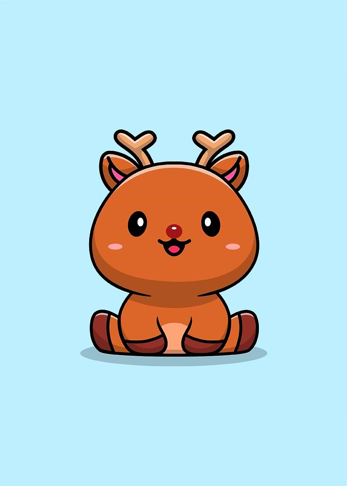 Cute Baby Deer Cartoon
