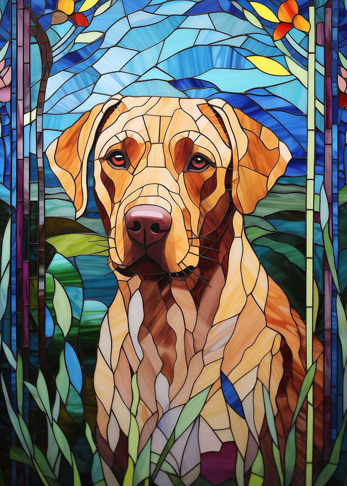Stained Glass Labrador