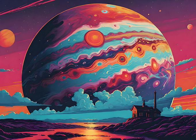 Otherworldly Sunset oasis