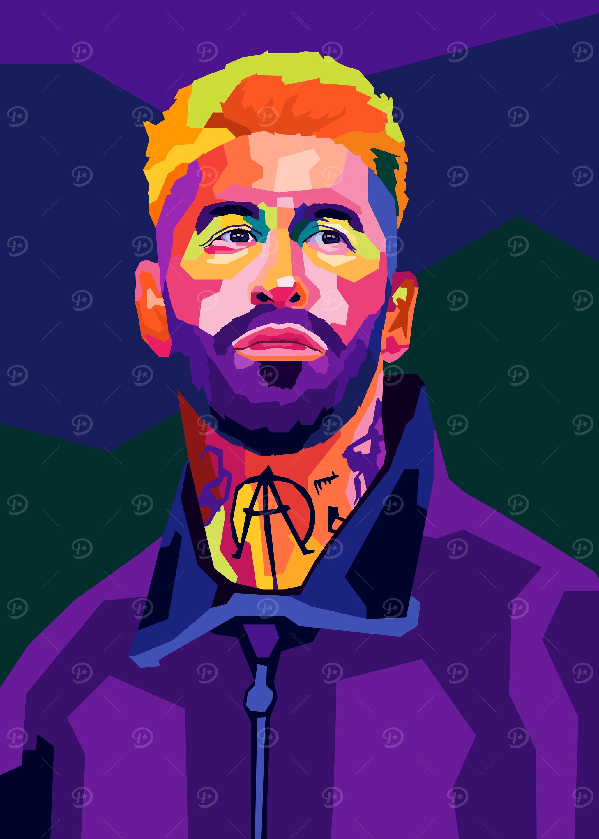 Sergio Ramos Wpap Pop Art