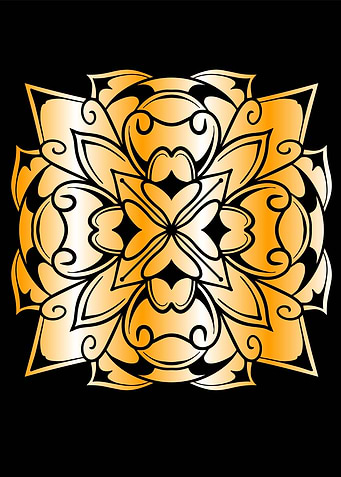 Mandala art in Gold Colour