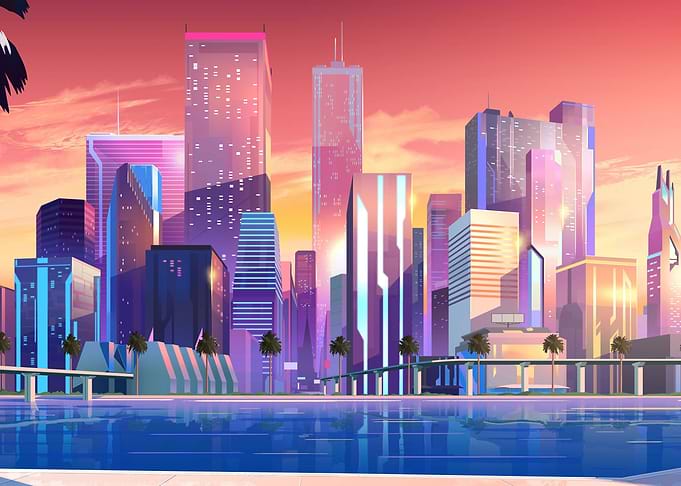 Synthwave vibrant