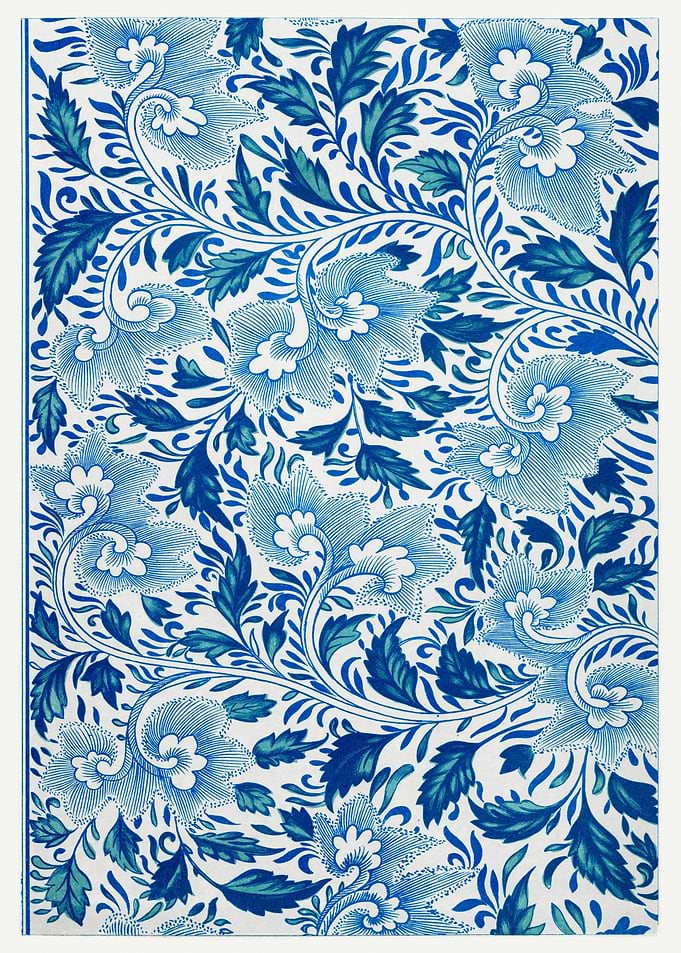 Floral blue pattern