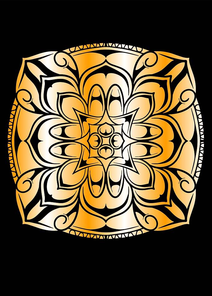 Luxury mandala Gold Colour
