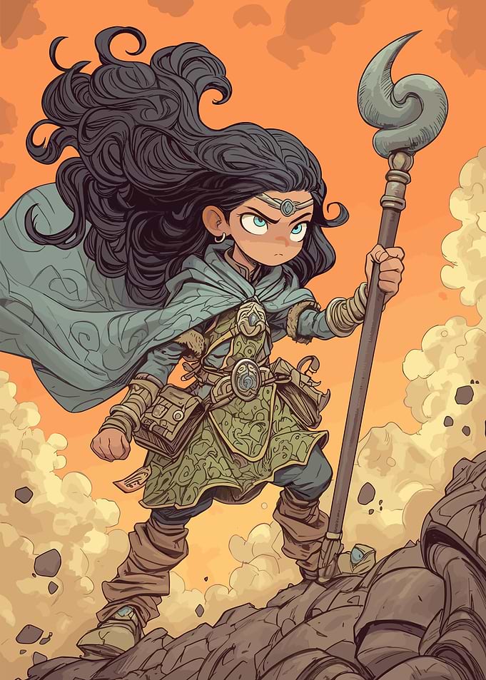 Cartoon Mage Girl