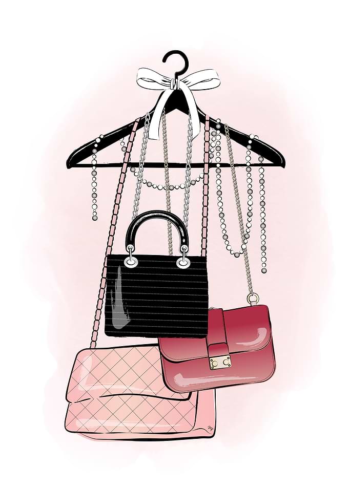Handbags stock fashion art