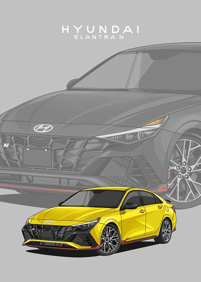 hyundai elantra n yellow