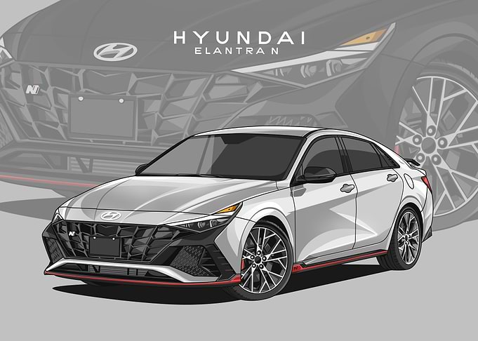 hyundai elantra n white