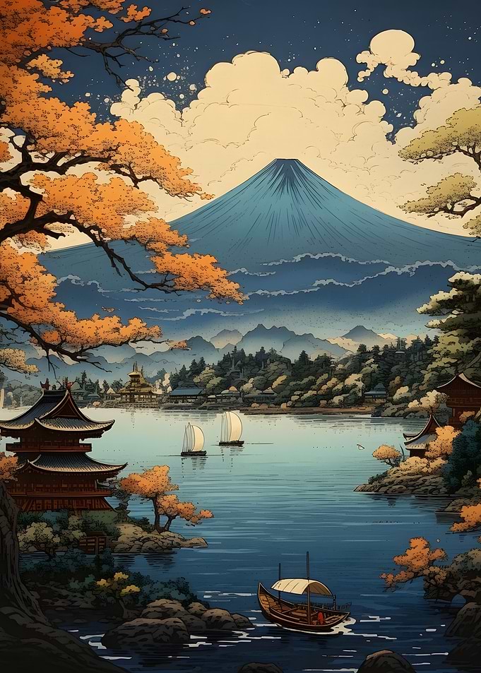 Blossom Mount Fuji Japan