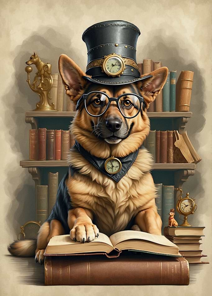 Smart German Shepherd Dog