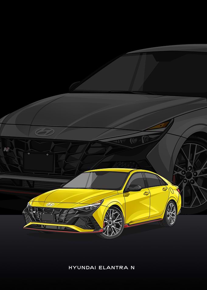 hyundai elantra n yellow