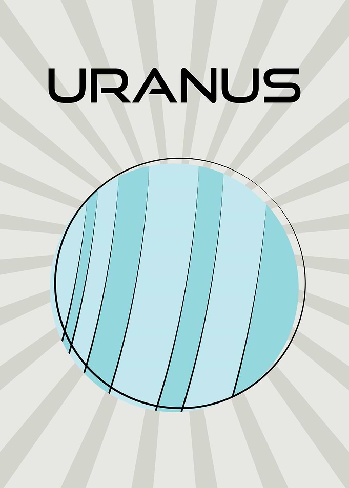 Retro Uranus Drawing