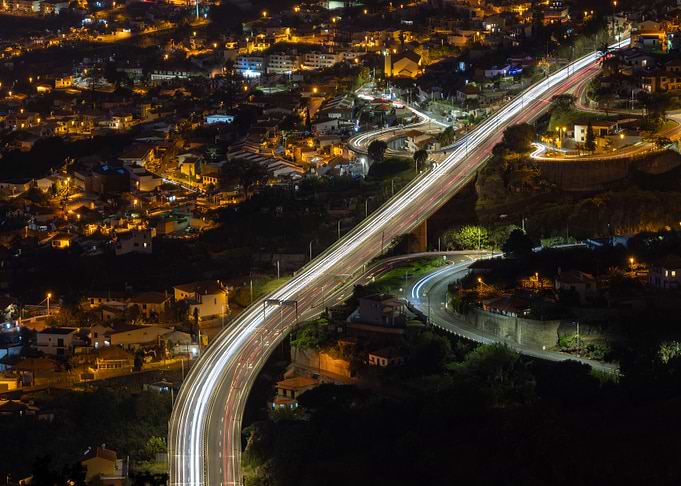 Funchal streets by night