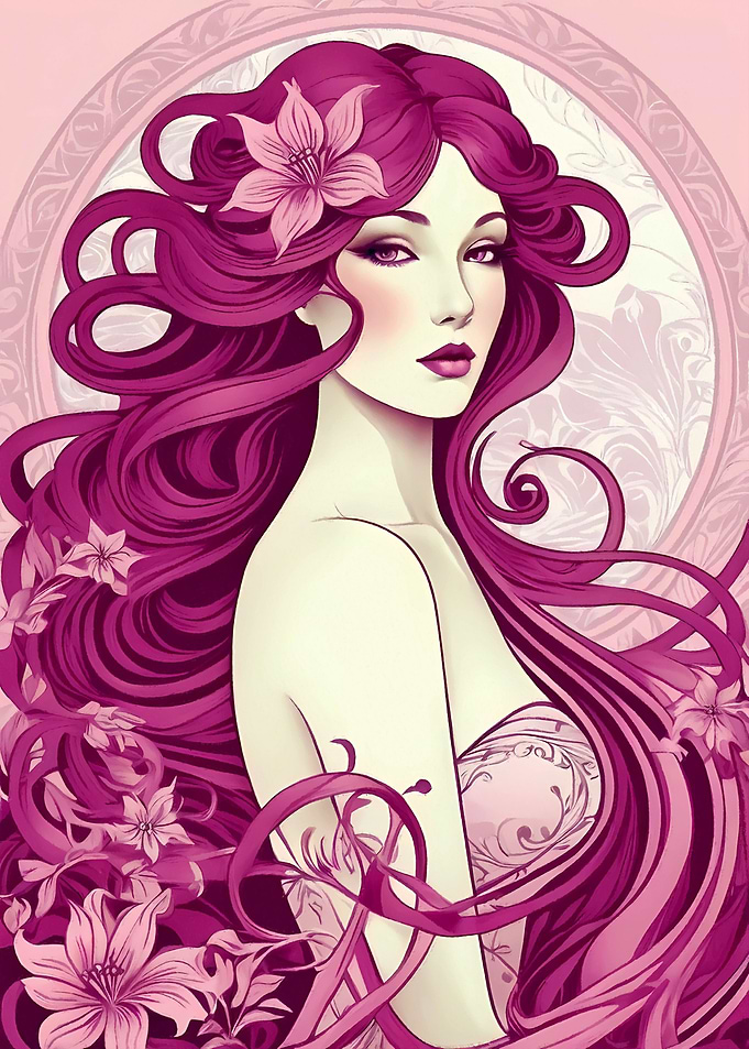A graceful woman with flow