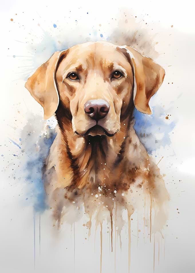 Adorable Dog in Watercolor
