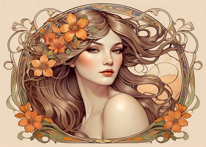 A graceful woman with