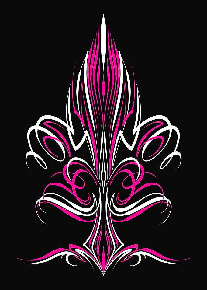 Retro Floral Pinstripe