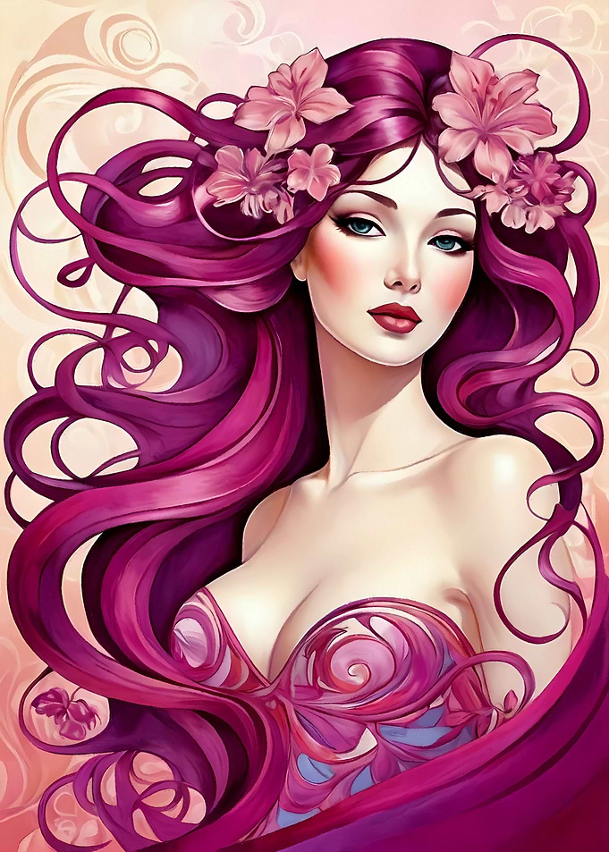 A graceful woman with flow