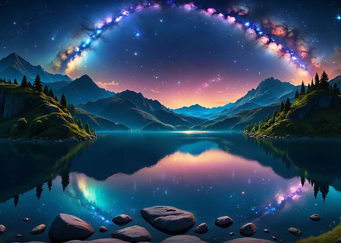Mirror Lake Dreamlike Rain