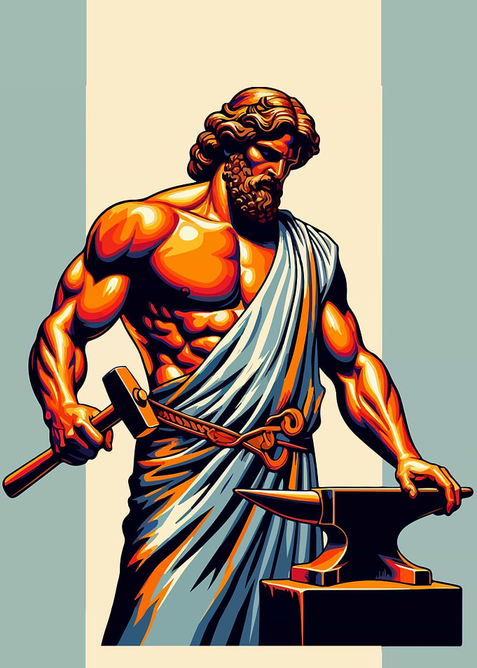 Hephaestus wpap pop art