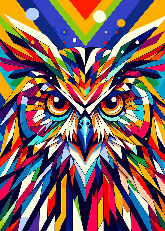 Owl wpap pop art