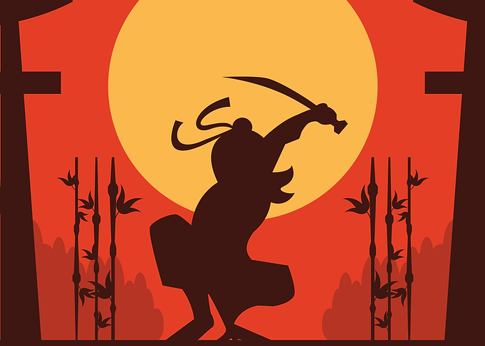 Samurai silhouette