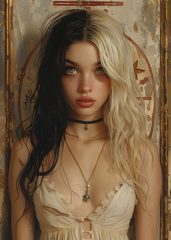 Vintage Young Goth Girl