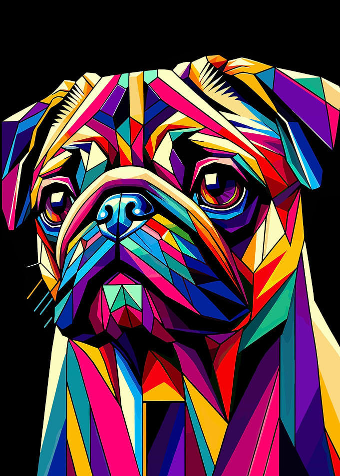 pug wpap pop art