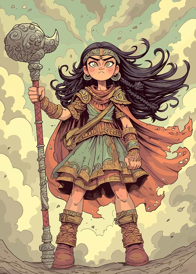 Cartoon Mage Girl