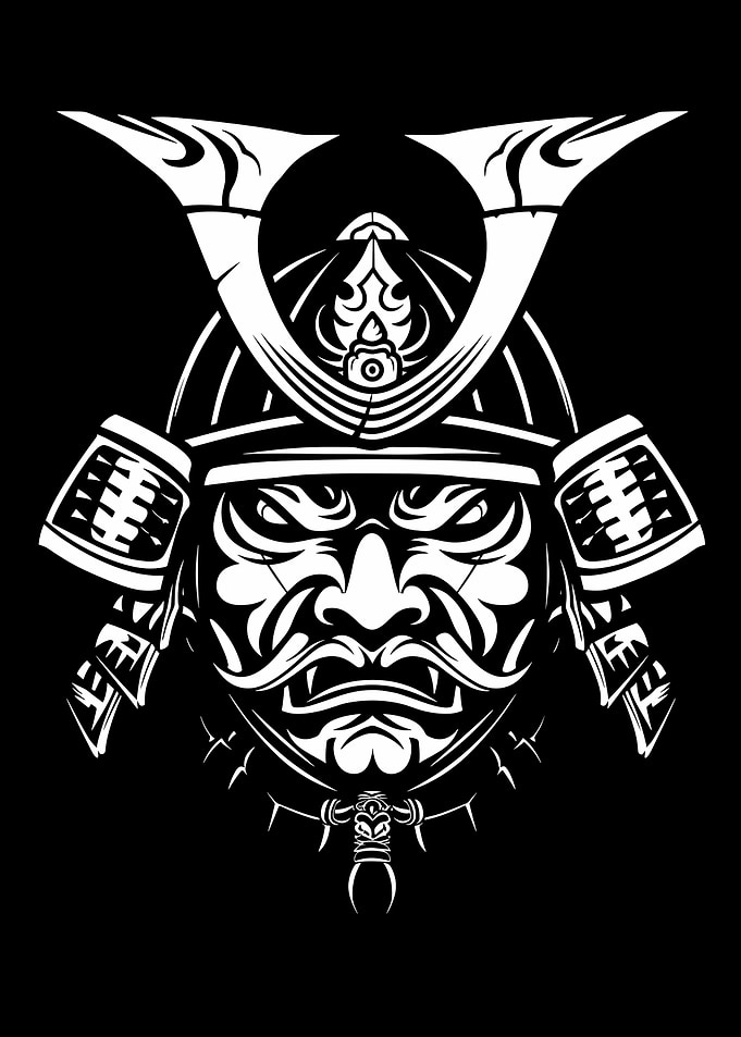 Samurai helmet head
